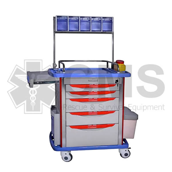 CMS-ET004 coche de anestesia abs, coche para anestesia abs, carro de anestesia, carro para anestesia, Coche de anestesia para hospitales, Carro de anestesia hospitalaria, Carro médico de anestesia, Coche de anestesia con ruedas, Carro de anestesia móvil