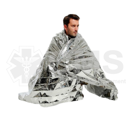 manta aluminizada para primeros auxilios, aislante térmico, manta de aislamiento termico, manta para hipotermia, manta de emergencia