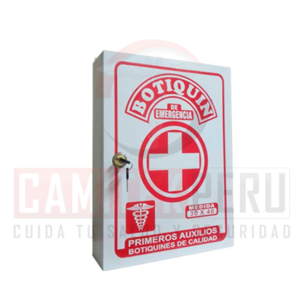 botiquin de emergencia de madera