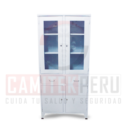 vitrina metalico de dos cuerpos