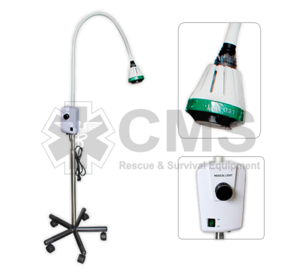 Lámpara cuello de ganso para examen médico en consultorio clínico